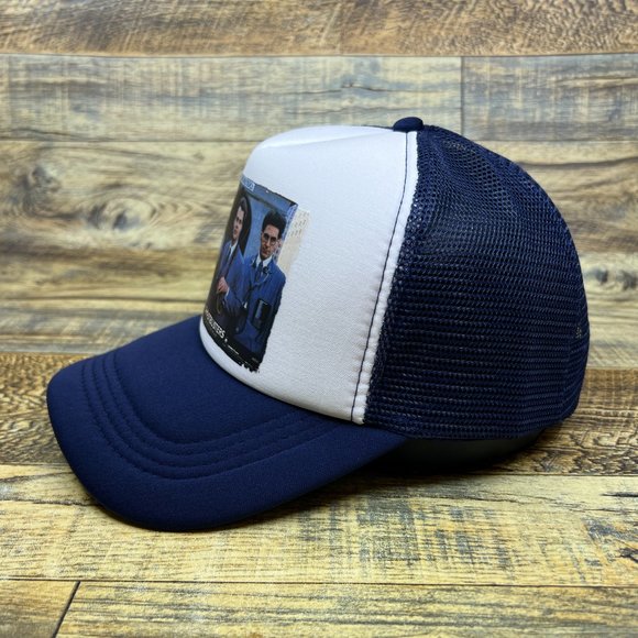 Ghostbusters Mens Trucker Hat Blue Snapback 1984 Cult Classic Supernatural Cap - Picture 4 of 8